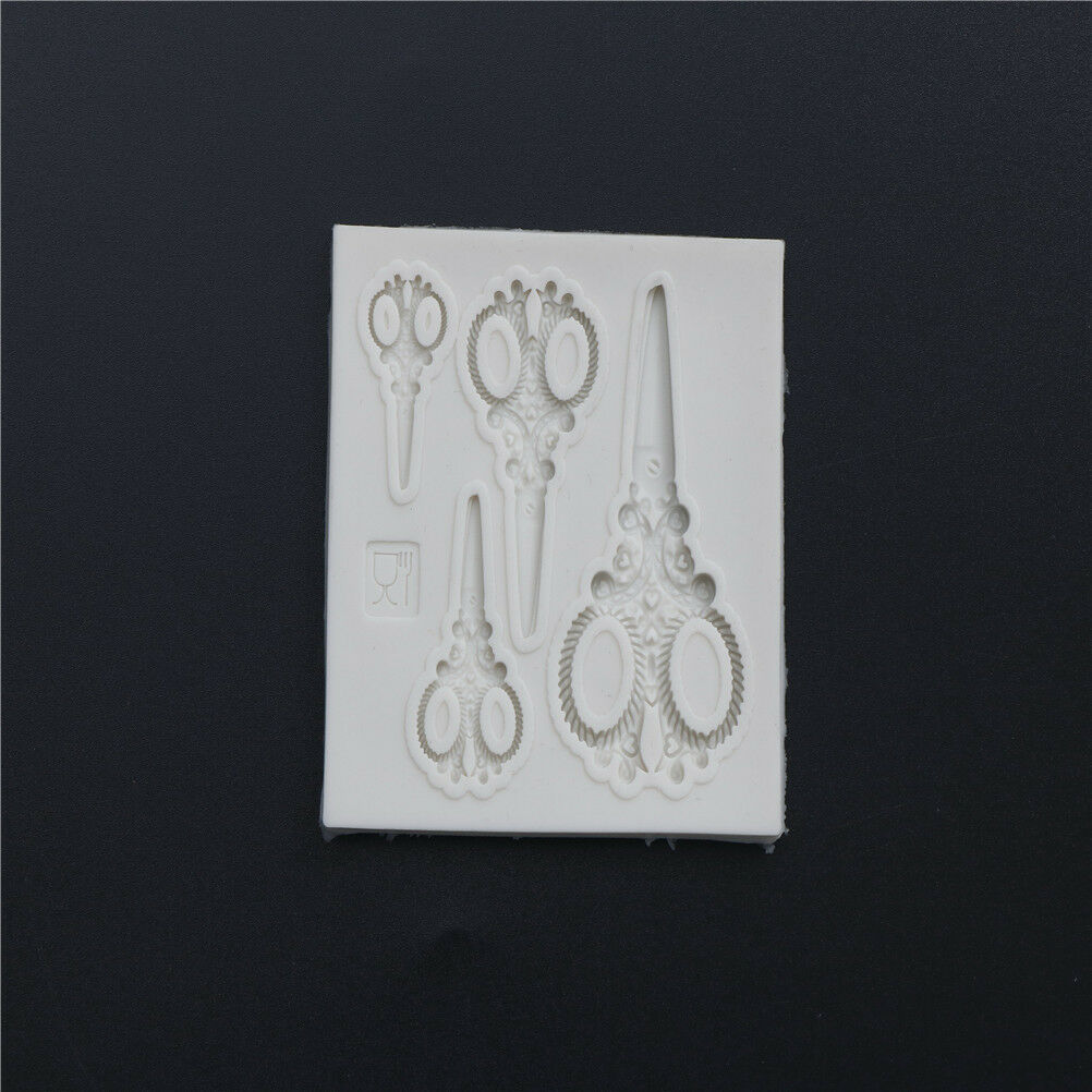 Scissors Silicone Fondant Mold Cake Decorating Tools Chocolate Gumpaste Mo.l8