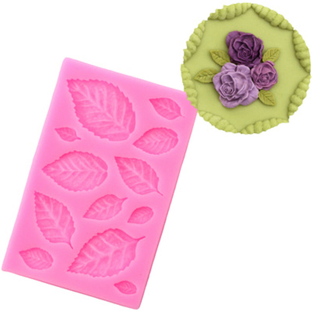 Leaf Shaped Silicone Mold Leaves Cake Decor Fondant Cookies Moulds Baking Too Tt