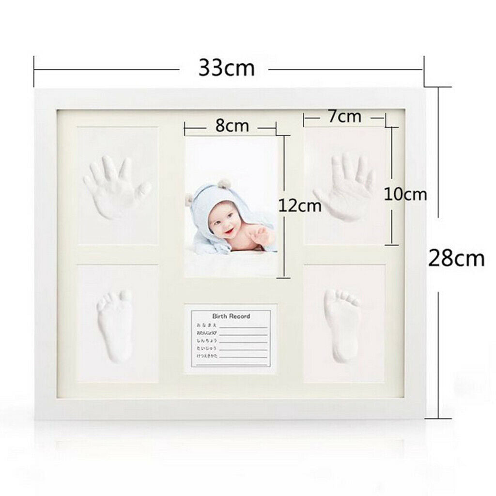 Baby Photo Frame Handprint Footprint Touch Ink Pad Pictures Frame Blue