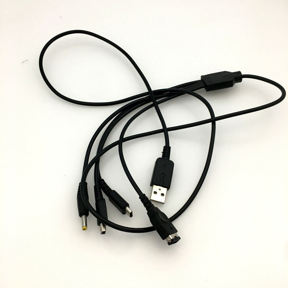 4 in 1 USB Charger Cable Charging Cable for Nintendo NDS Lite NDSi PSP GBA SP