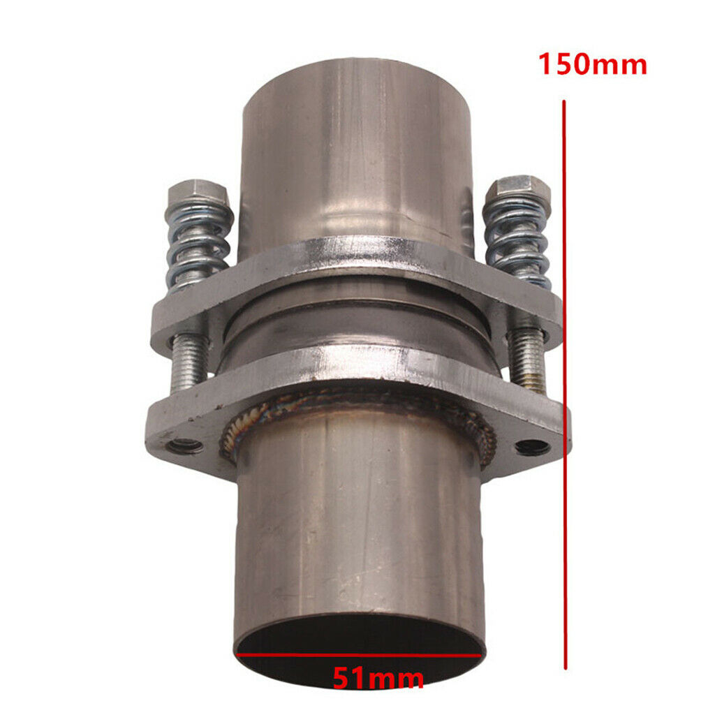 1pc 2" OD Universal Quick Fix Exhaust Triangle Flange Repair Pipe Kit