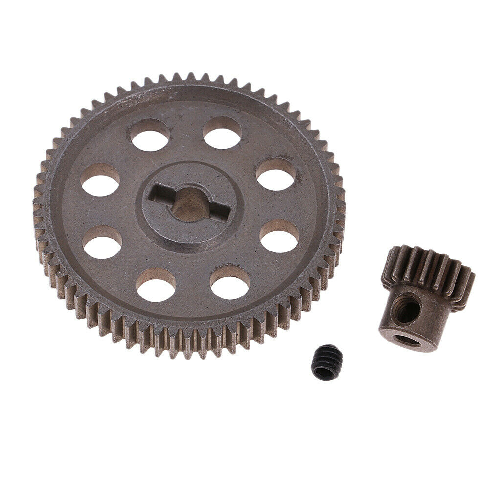 64T Metal   + 21T Engine Sprocket For RC HSP Upgrade Parts 94111