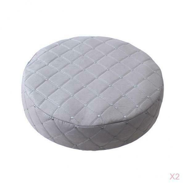 2pcs Gray 10x35cm Elastic Round Bar Stool
