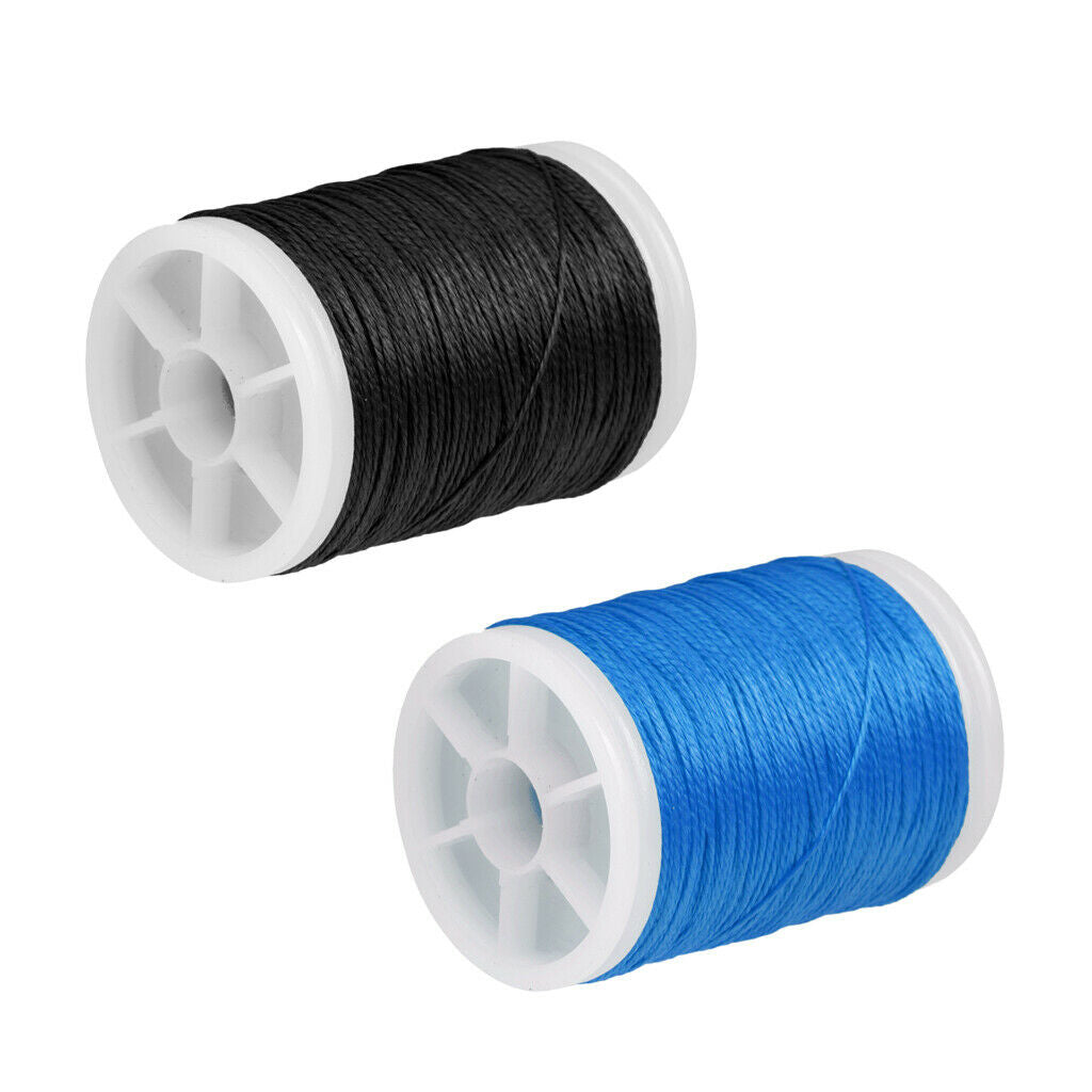 Pack of 2 120yard Bowstring Serving Material Wear-resistant Blue+Black