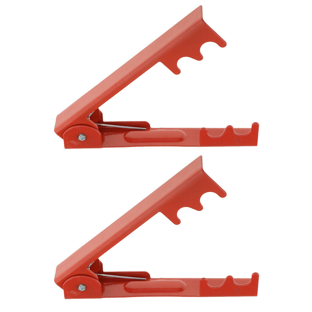 2X Red Metal Rose Thorn Stem Foliage Stripper Tool with Spring Thorn Remover