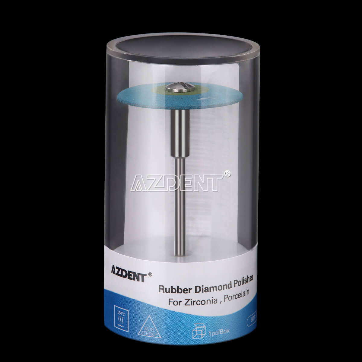 10X Dental Rubber Diamond Polisher for Zirconia Porcelain Medium coarse