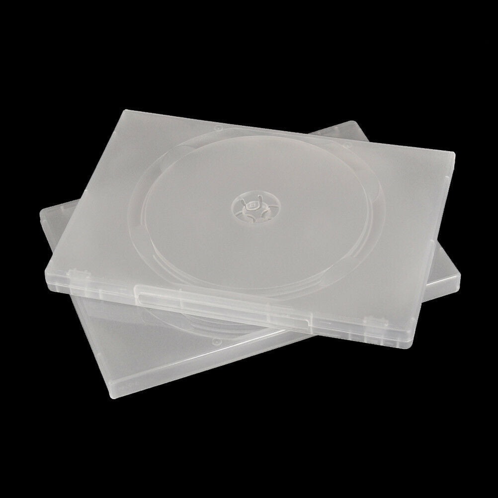 2PCS Clear 3 Disc Holds DVD CD Case Movie Box Storage Holder Cover 14M.l8