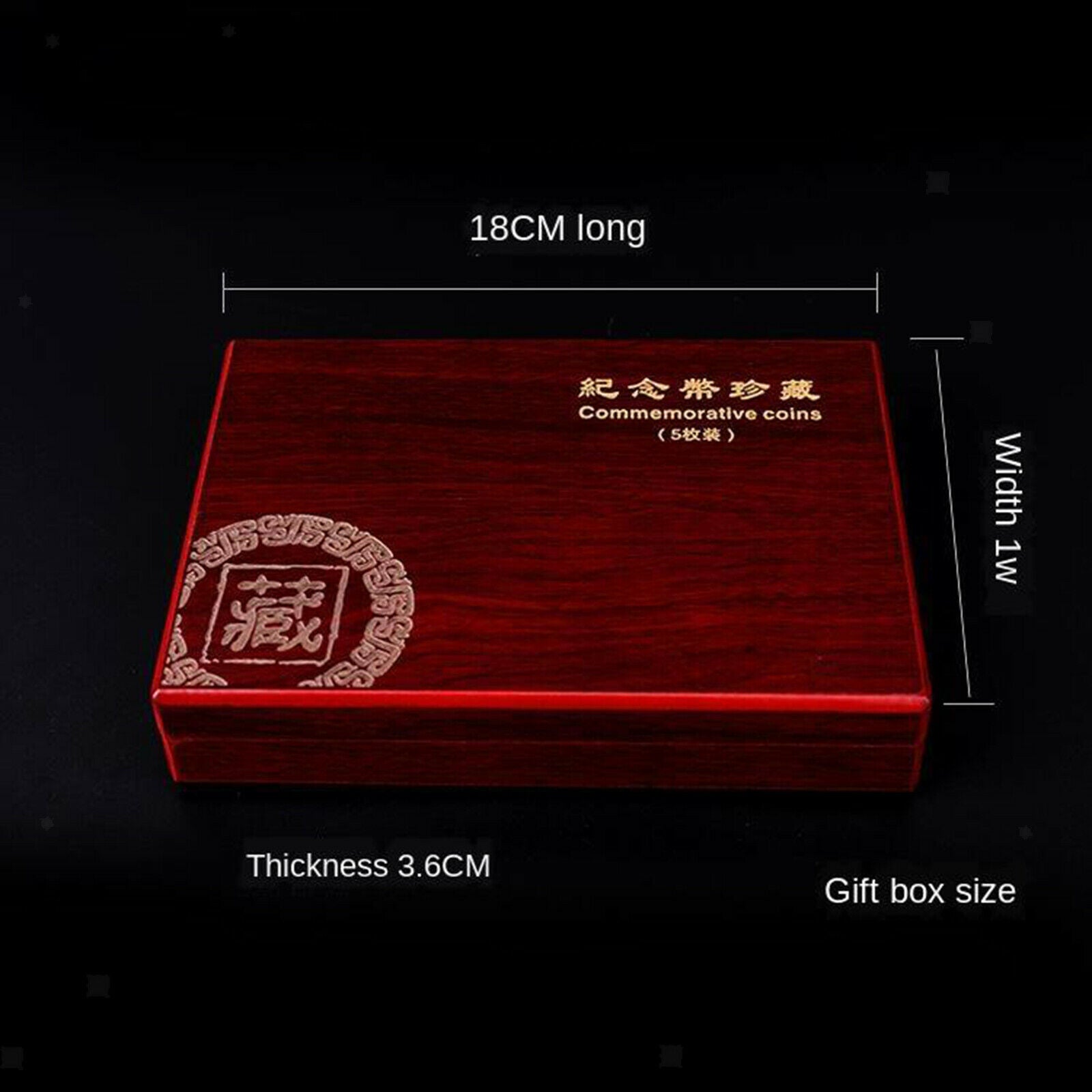 Wooden Coin Storage Box 5 Grids Case with Cushion Pad for Coins Luxury Gifts