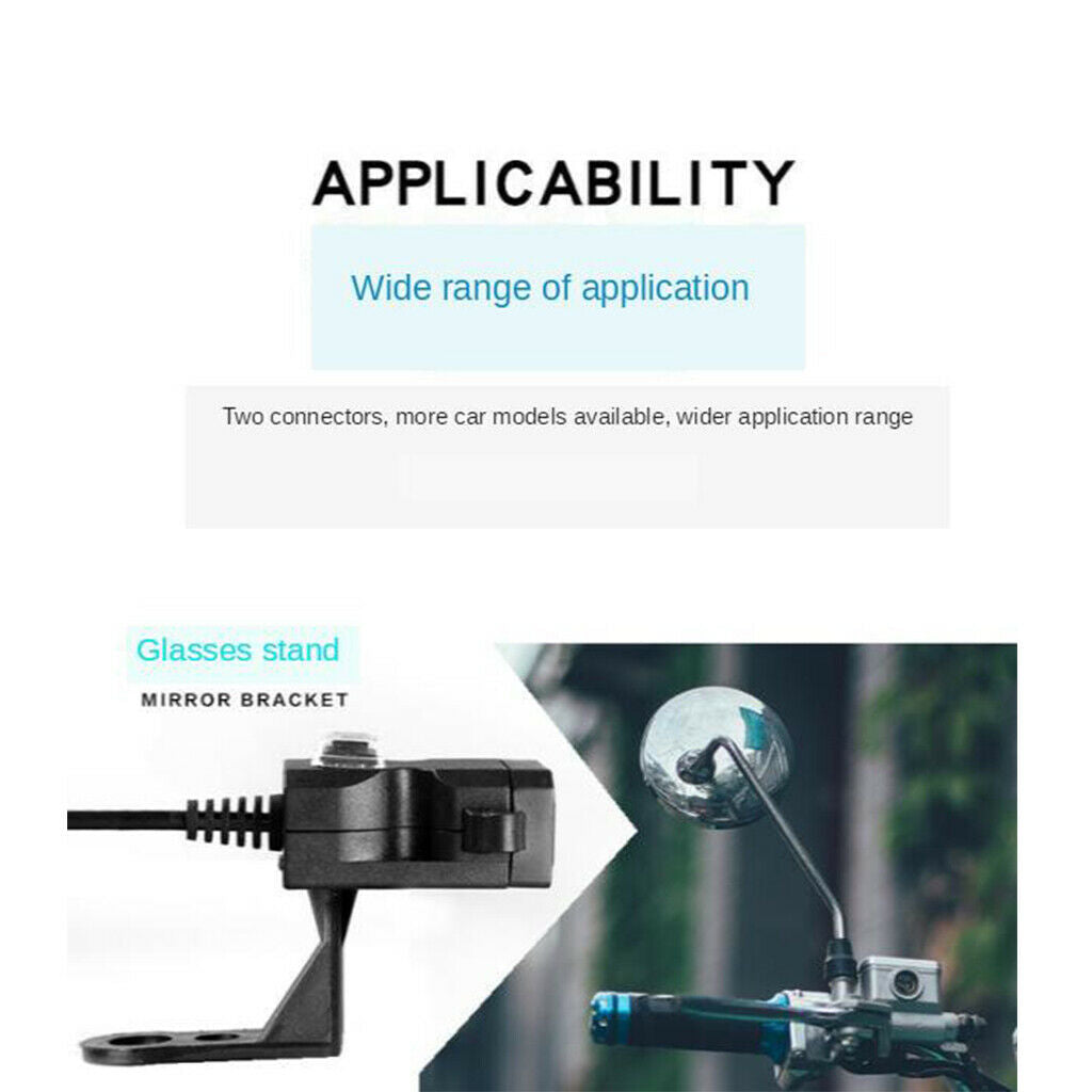 Motorcycle 12V Dual USB Charger Plug & Rack Kit Easy to Install Over-current