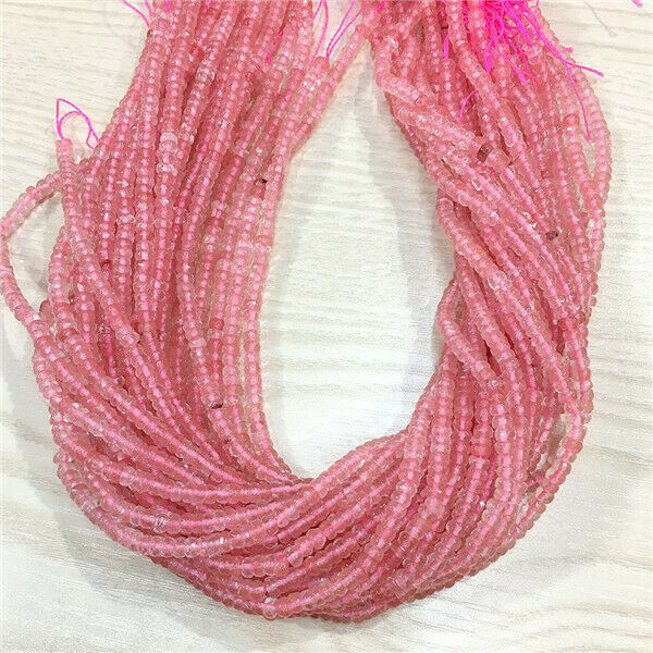 1 Strand/160Pcs 4x2mm Red Cherry Quartz Facet Rondelle Abacus Spacer Beads HH509