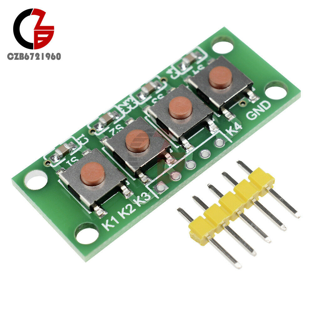 2PCS 5Pin 1x4 4 Keys Button Keypad Keyboard Breadboard Module for Arduino DIY