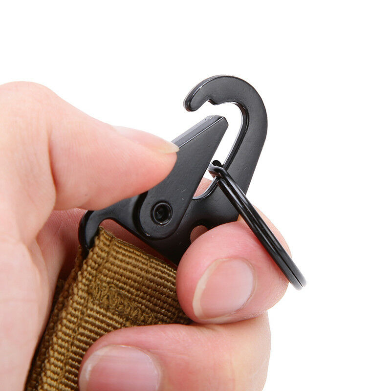 Outdoor Carabiner Backpack Hooks Molle Hook Survival Gear Nylon Keychain .l8