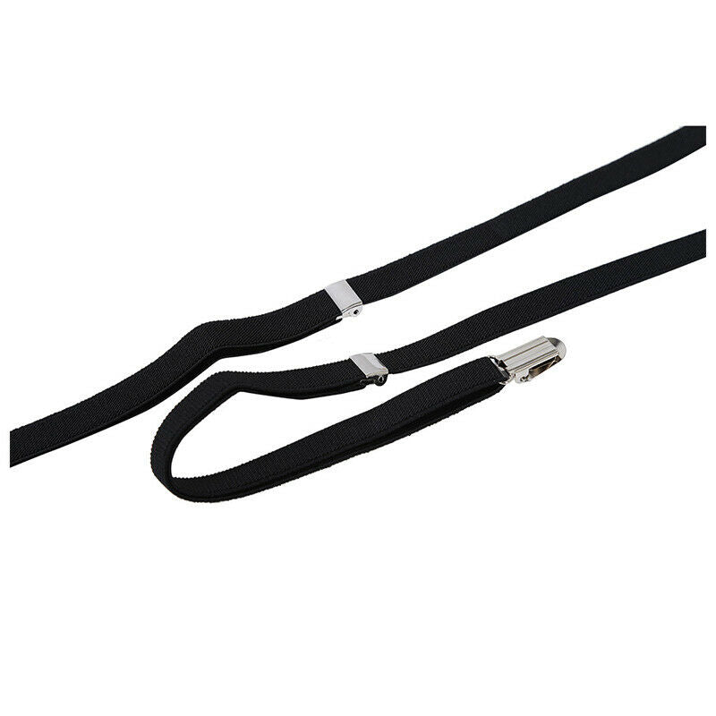 Black Y Back Elastic Suspender Strap Pants Braces Adjustable for Lady D2I2
