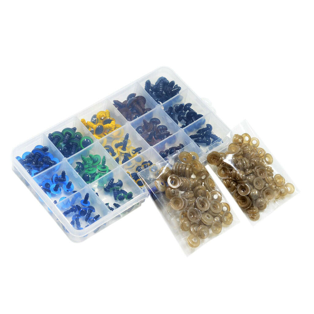 140pcs 8 12mm Plastic Safety Eye Box For Teddy Bear Toys