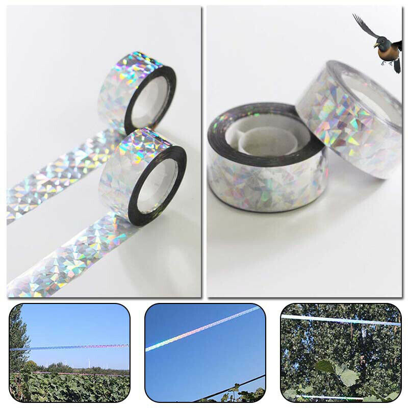 80M Garden Bird Repellent Tape Anti Bird Reflective Deterrent Tape Use_DSDIZ Qx