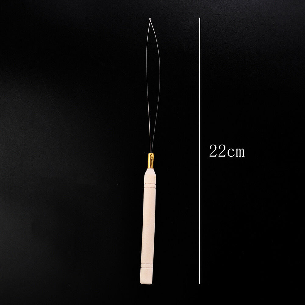 1PC Hair Extension Tool- Micro Ring Bead Pulling Hoop Loop Feather Threader