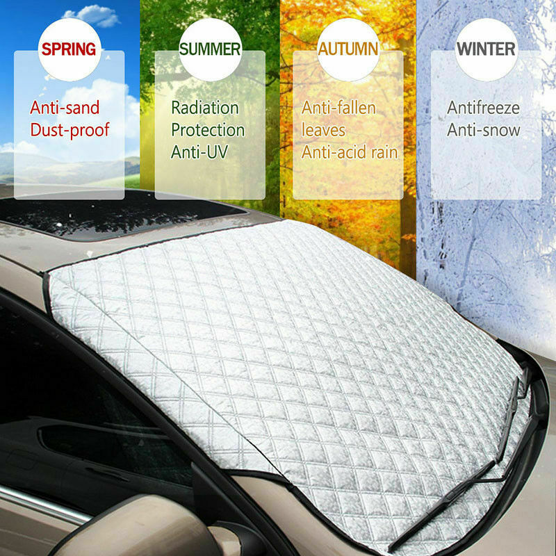 Universal 4 Season Car Front Windshield Snow Ice Cover Frost Sun Shade Protector