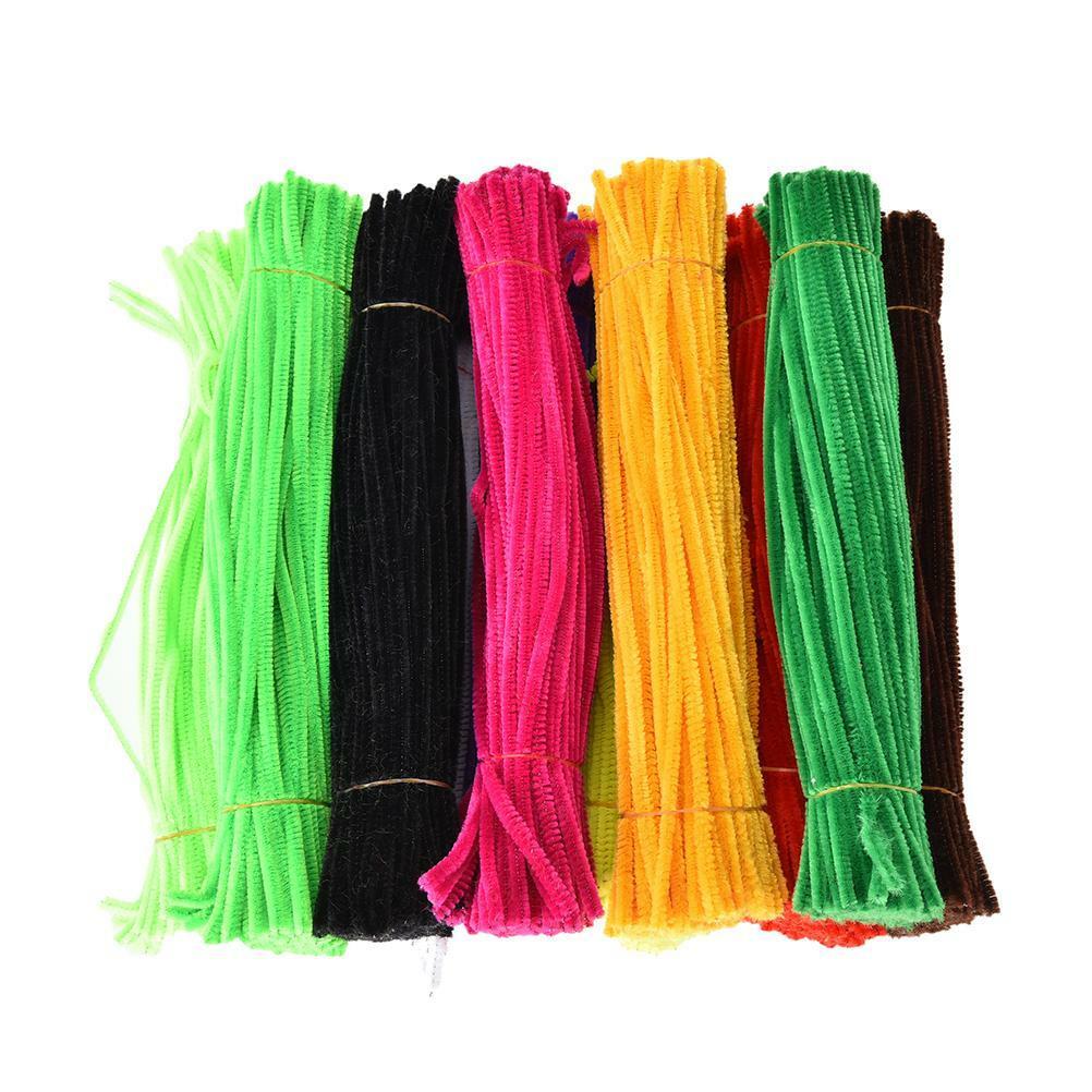 100x Universal Stems Pipe Cleaners DIY Materials Kids Education Toys