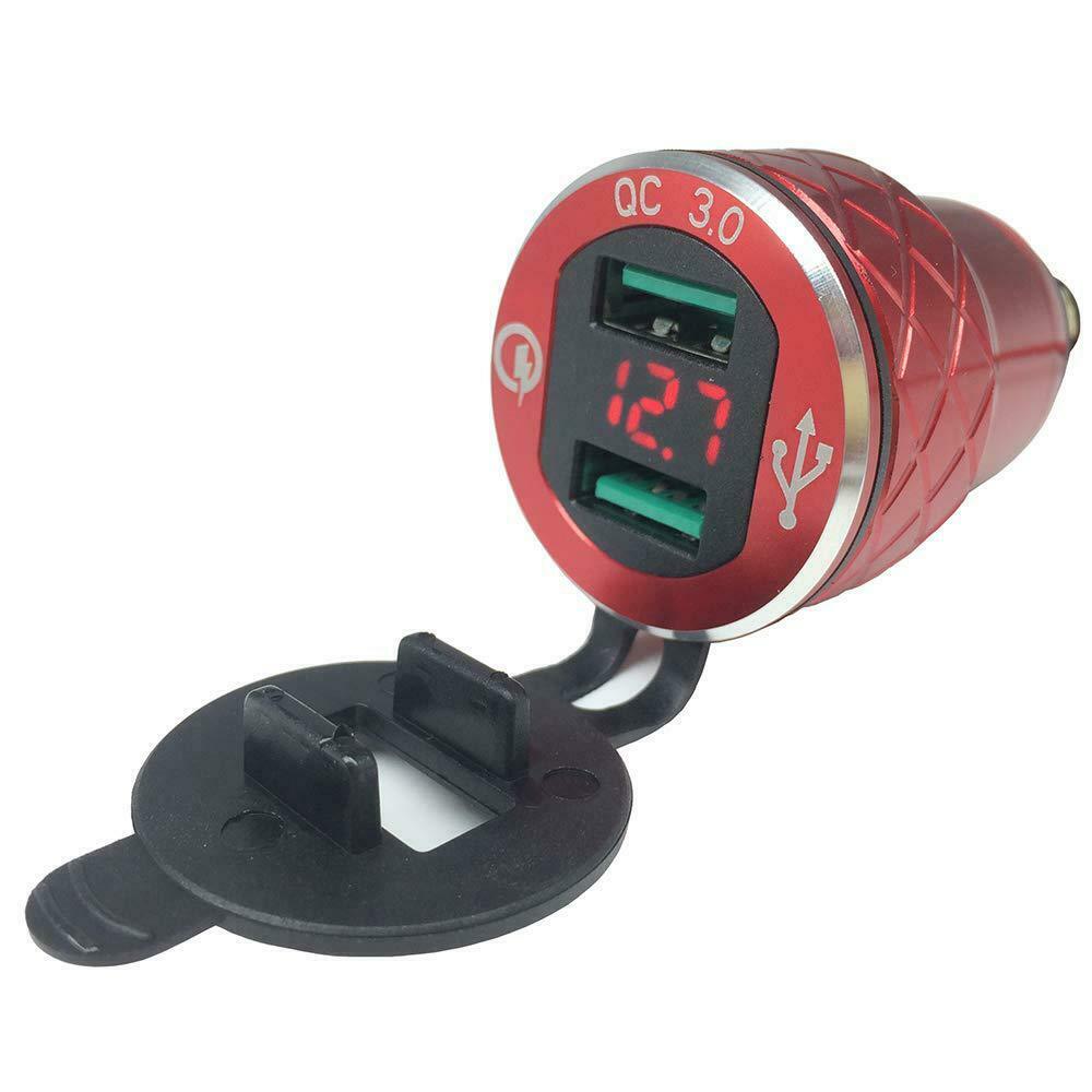 For BMW F800GS R1250GS R1200GS/RT QC3.0 Dual USB Motorcycle Adapter LED Display
