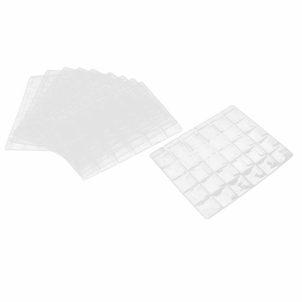 Clear Coins Pocket Pages Coin Protectors Holder Collector for Coins