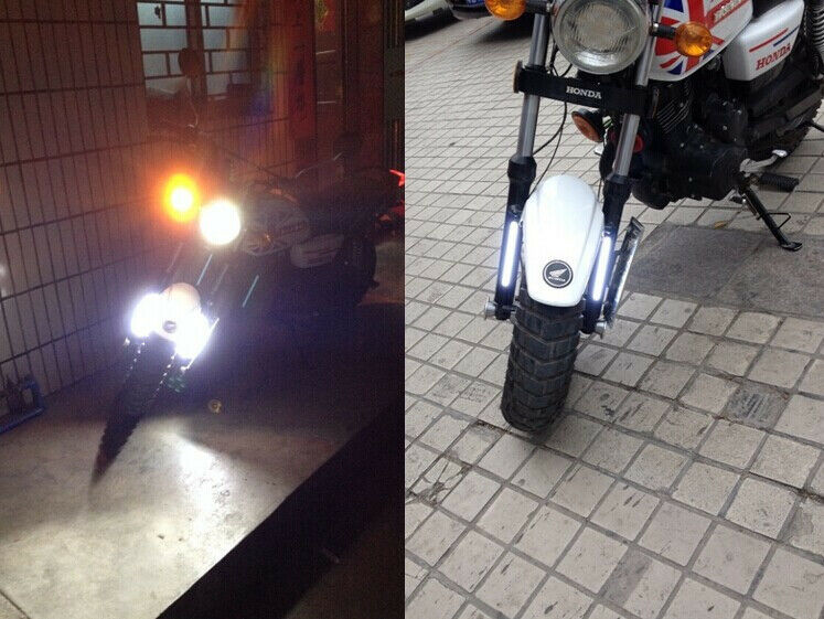 2 Pcs Super White Bright Waterproof COB LED Lights for DRL Fog Lamp For Kawasaki