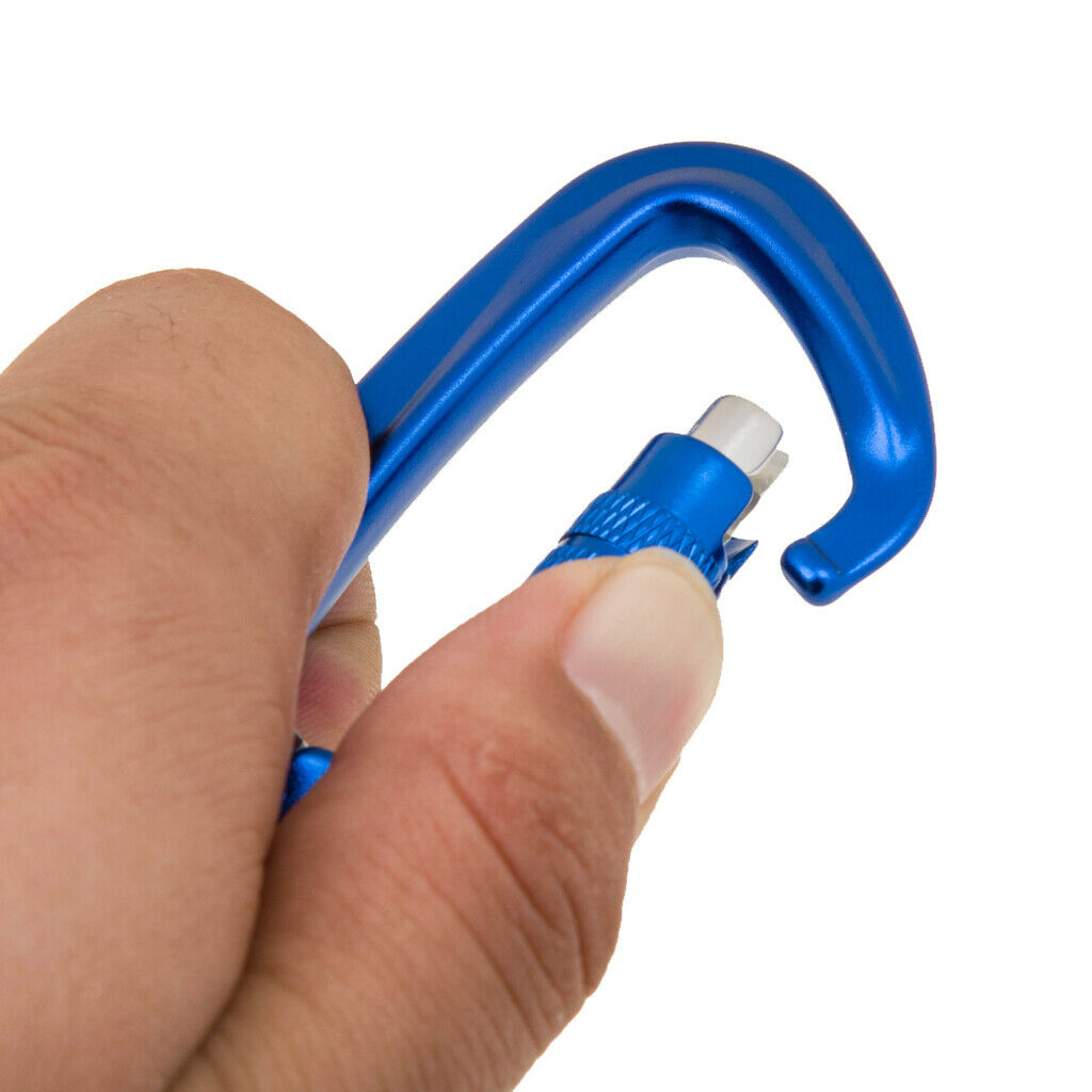 2pcs 500KG Self Locking Carabiner Rotating  Hook Hammock Hanging Buckle
