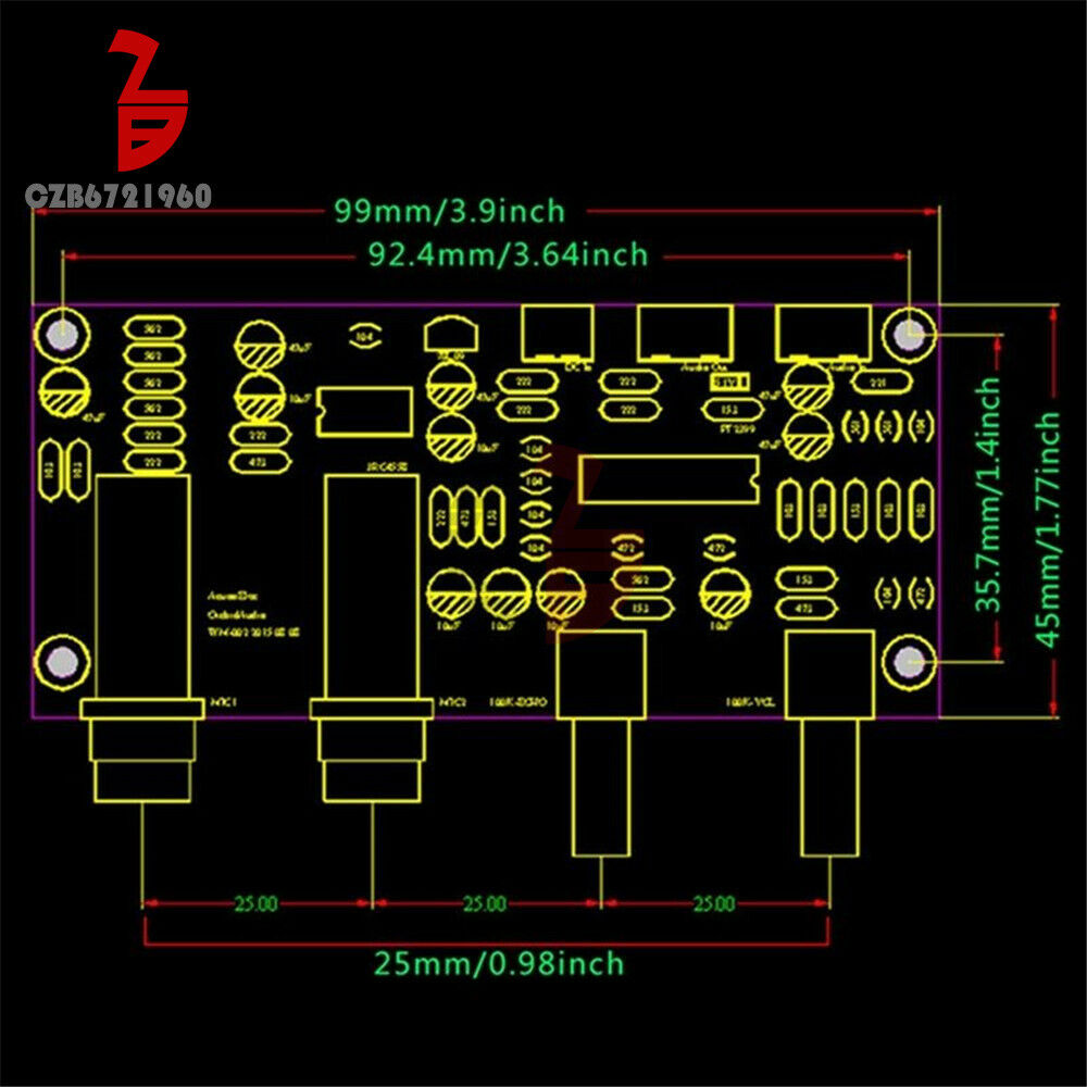 PT2399 NE5532 Digital Microphone Amplifier Board Karaoke Reverberator DIY Kit