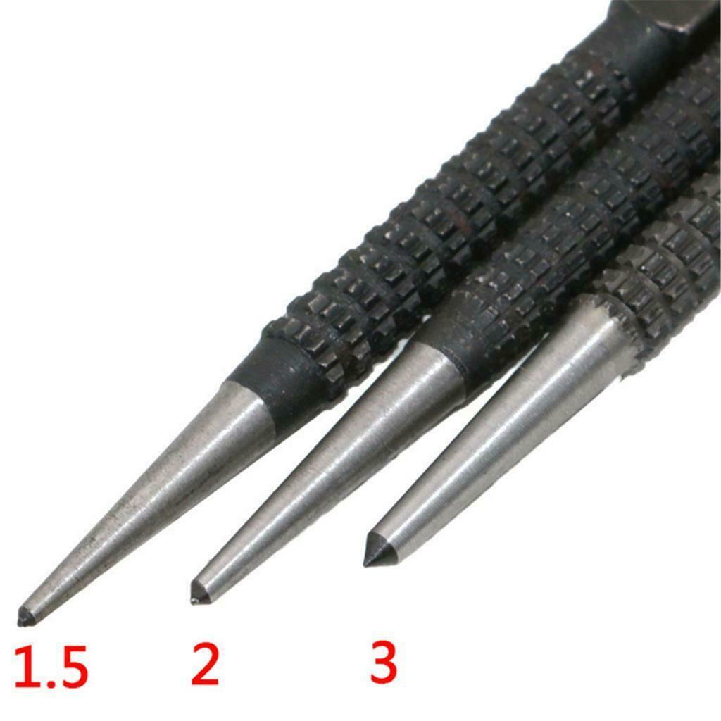3 Piece Center Punch,  Transfer Punches Set, Wood  Woodworking Tool, Heat