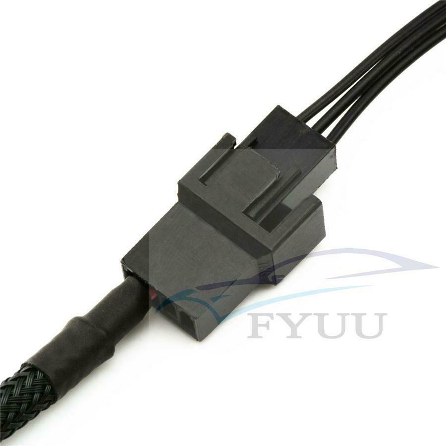 5Pcs 15-Pin Male SATA to 4 Fan 12V Sleeved Power Adapter Cable 12" / 30cm