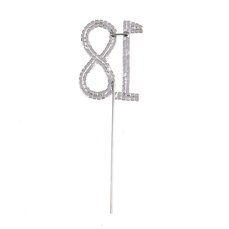 1pcs Crystal Rhinestone 18th Cake Topper Anniversary Birthday Party Decor.l8