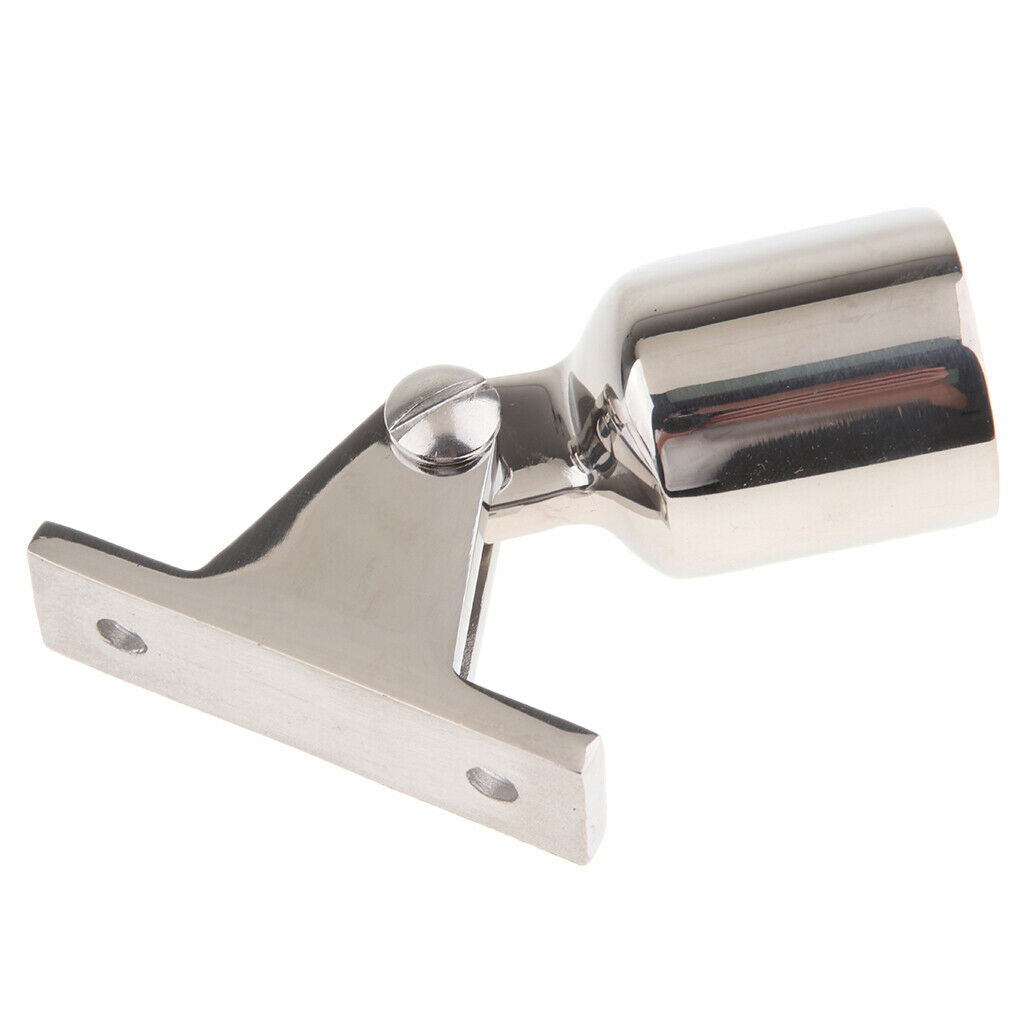 Durable Deck Hinge Bimini Top   Tube 1 inch Eye End for Boat Yacht, Polished