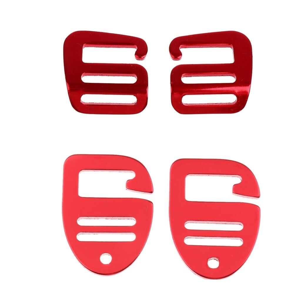 4Pcs 1'' G Hook Outdoor Webbing Buckle Carabiners Hardware 25mm Red