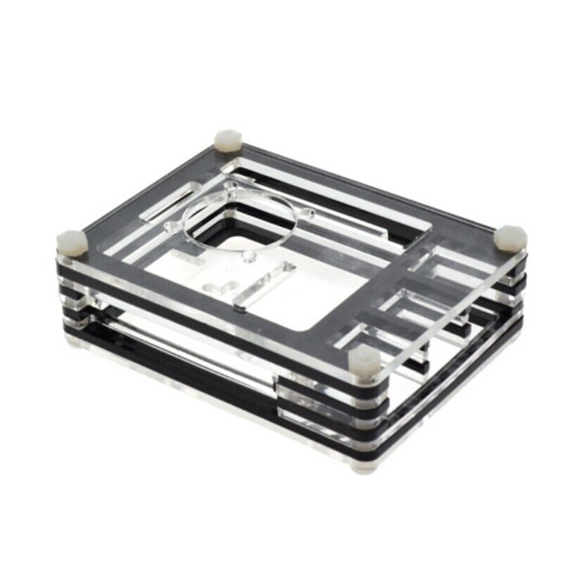 Suitable for Raspberry Pi 3 Case 9-Layer Acrylic Cover Case with Cooling Fan aG4