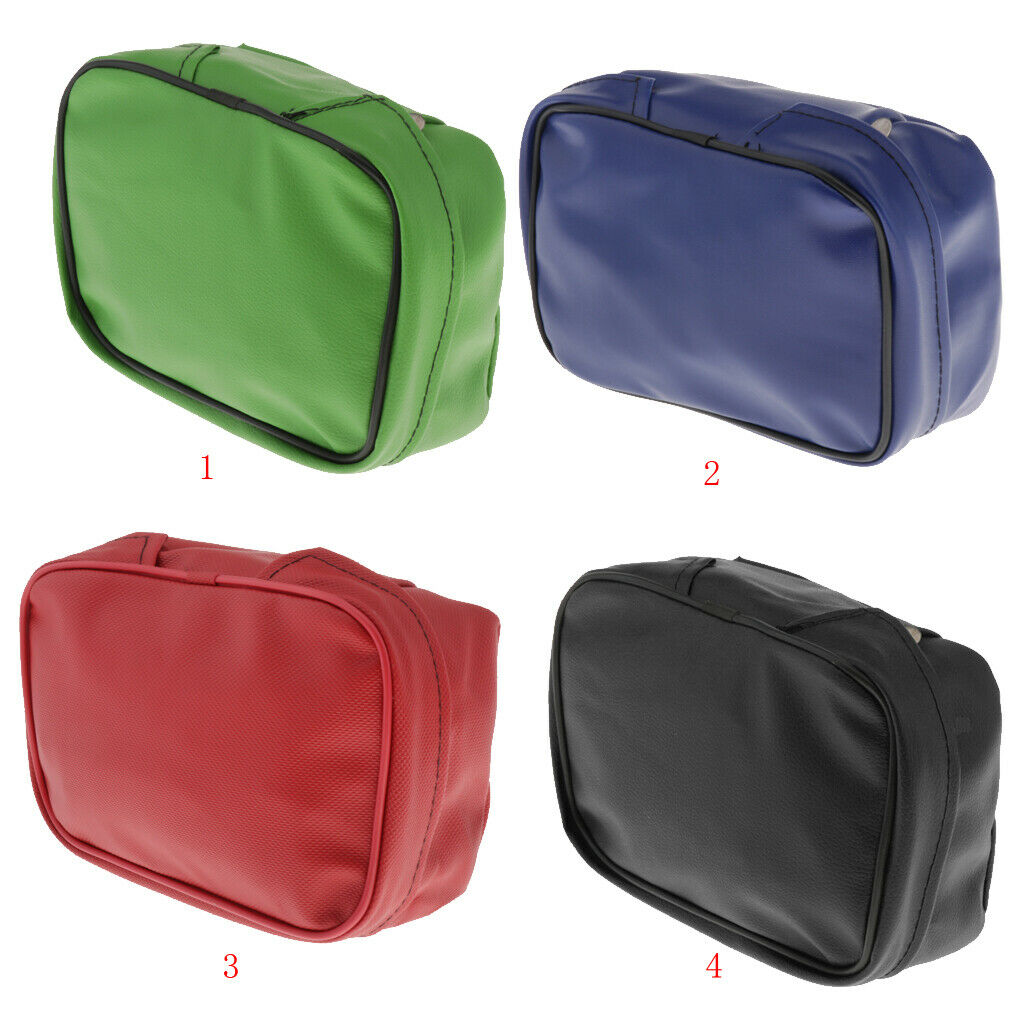 2pcs Black+Red Scooter Motorcycle Rear Tail Seat Back Waterproof Carry Bag