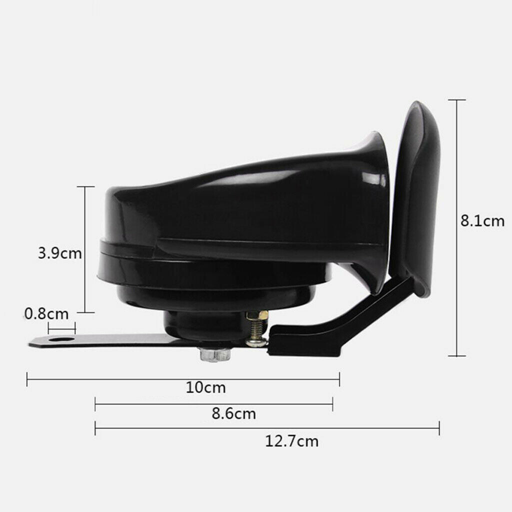 110dB 510HZ Snail Horn Universal for 12V Motorcycle Motorbike Car - Black