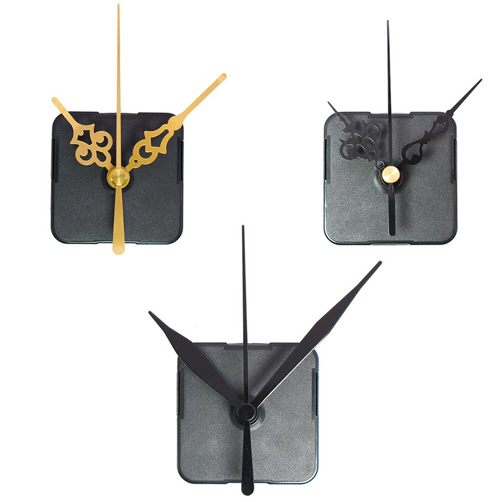 2Pcs Quartz Clock Mechanism Movement Motor 3 Sets Hands Repair Parts Set