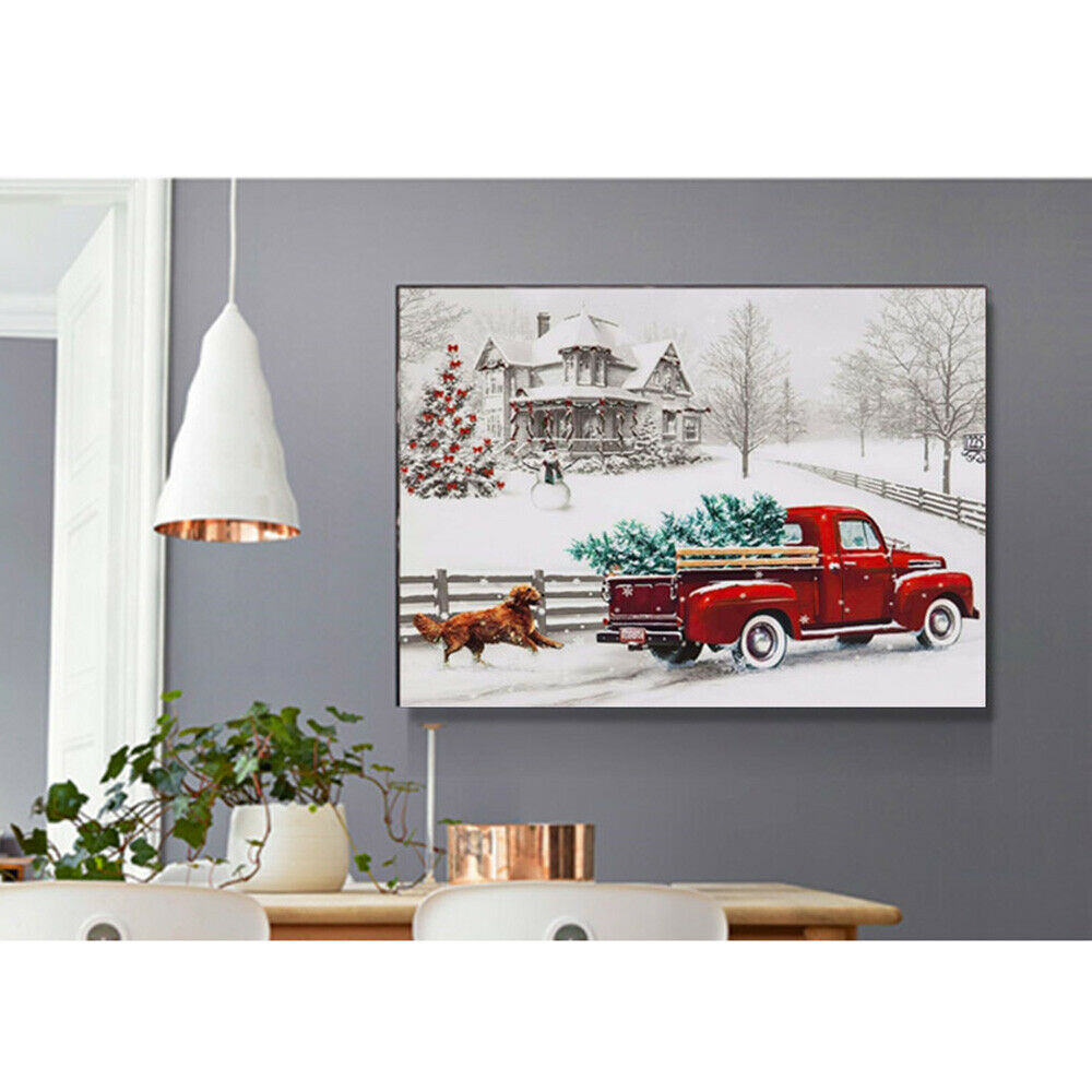Diamond Painting Drill Kit Christmas Truck Embroidery Cross Stitch Art Tools DIY
