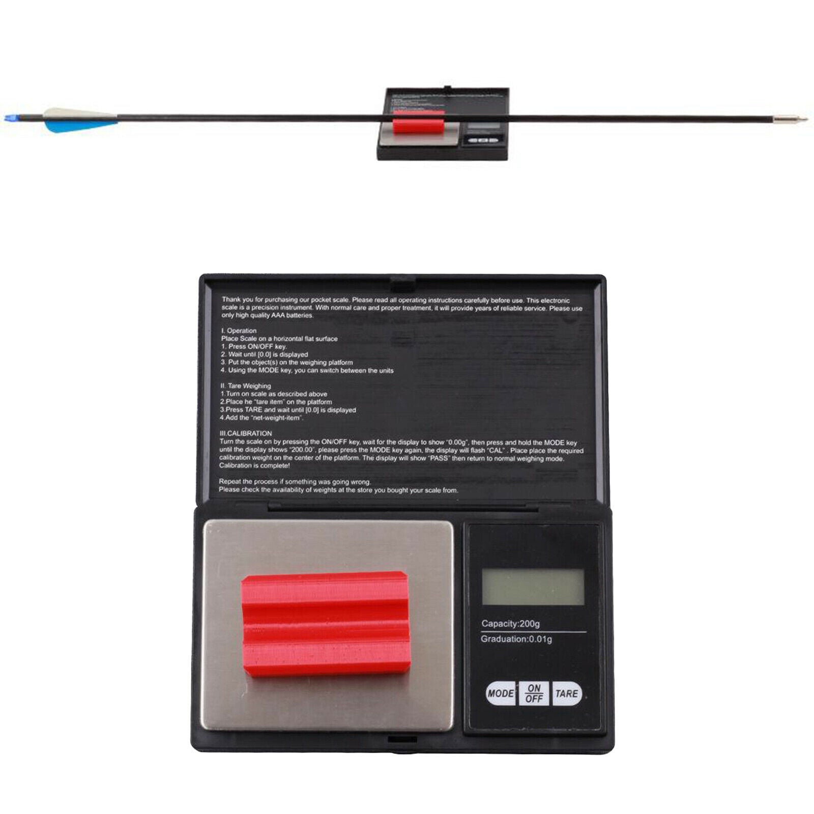 Digital Archery Arrow Scales Hig-Accuracy Digital Scale Arrow Retainer 15x10x4cm