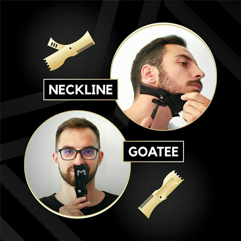 Black Adjustable Beard Shaper Beard Styling Shaping Tool Beard Hair Comb BrN Lt