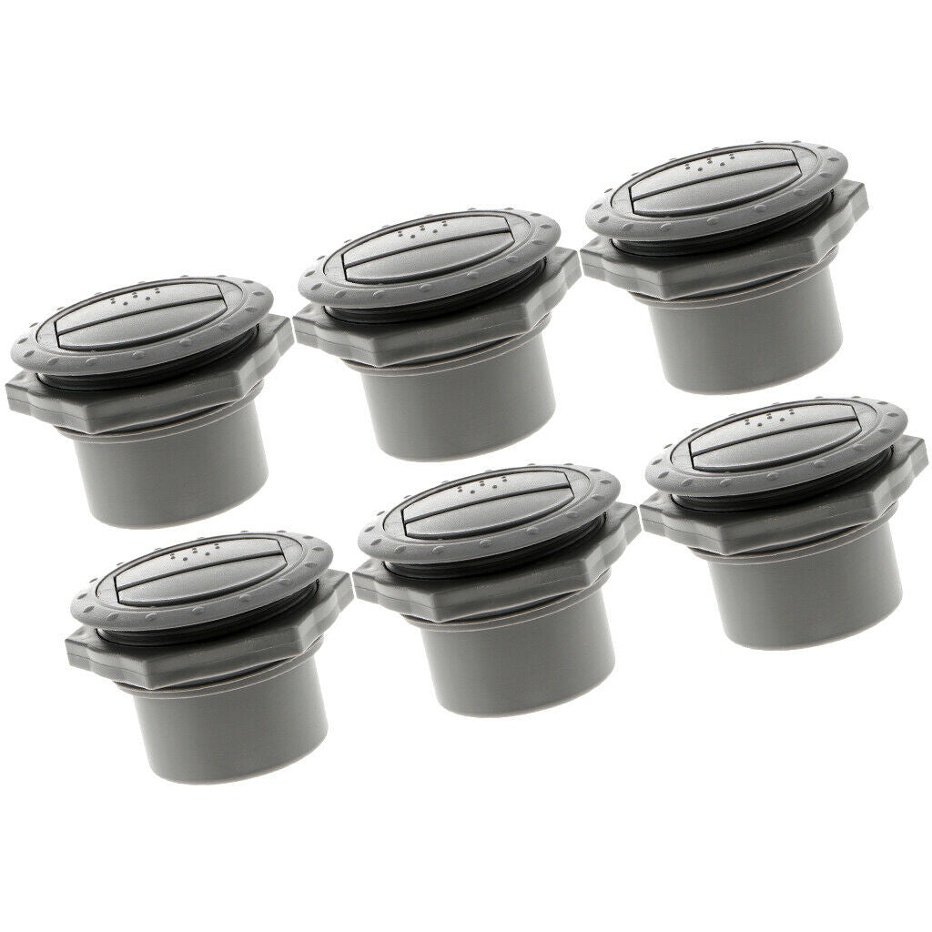 6x Car Trailer 60mm Outlet Air Vent Cover Exhaust Air Ventilation Grey