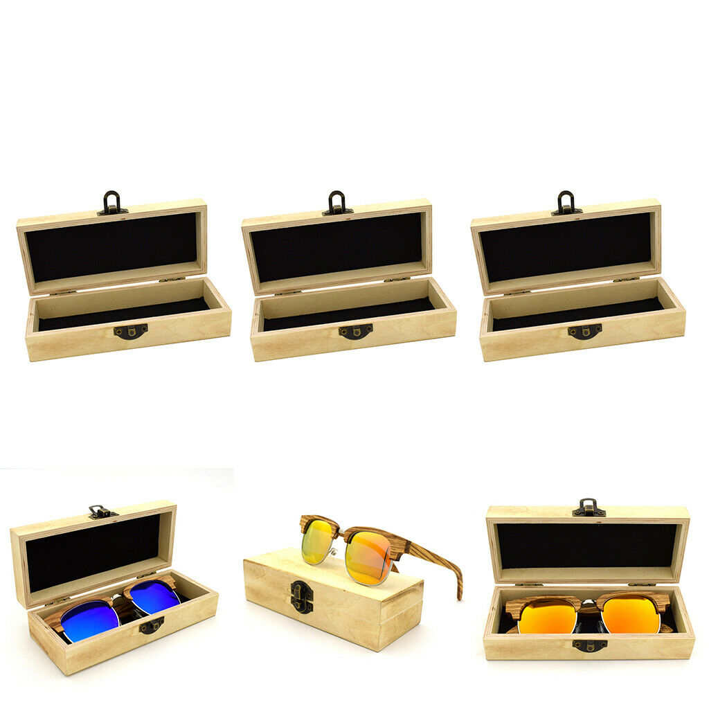 3pcs Sunglasses Case Eyeglasses Storage Box Glasses Organizer Protective Lining