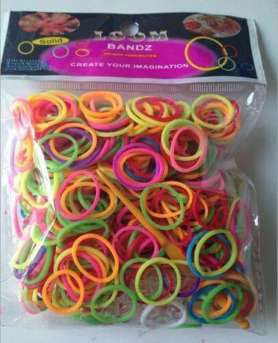 Rubber Loom Bands Mixed Refill With 24 S Clips For DIY Bracelet 600 Pieces New