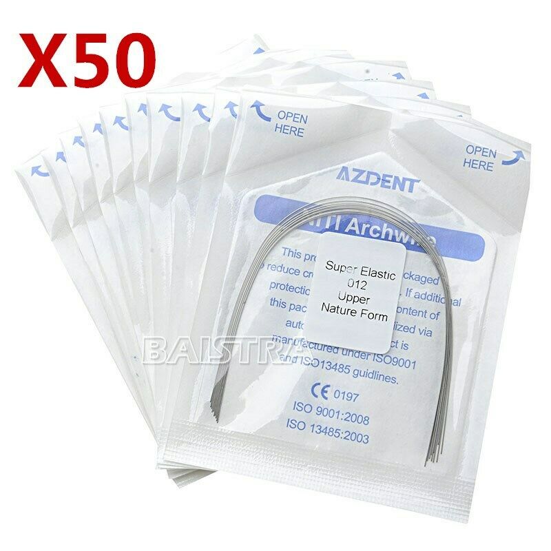 50X Dental Orthodontic Super Elastic Niti Round Natural  Arch Wires 012 Upper