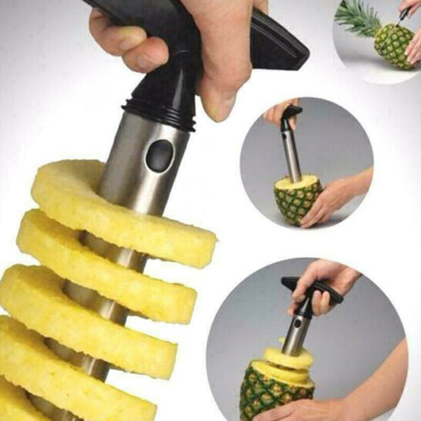 Stainless Steel Easy Kitchen Tool Fruit Pineapple Corer Slicer Cutter Peeler