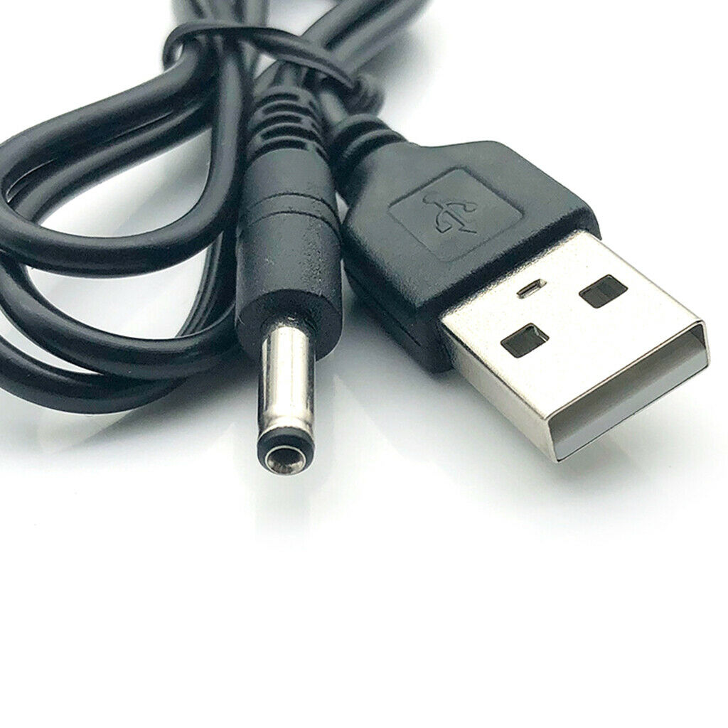 USB2.0 To DC3.5mm Charging Cable 5V Power Cable DC Charging Cable 50cm-black