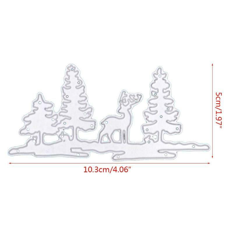 Christmas Deer Cutting Die Little Cute Christmas Elk Embossing Cutting Template