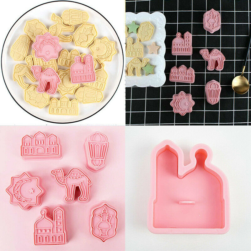 6 sets of cookie cutters Cake Baking DIY Tools EID MUBARAK Ramadan Biscuit Mold