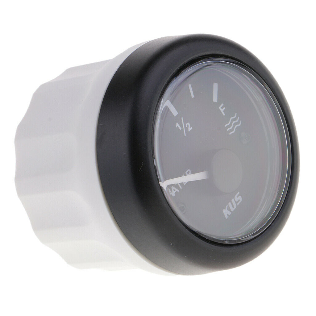 Boat Yacht Water Tank Level Gauge 240-33ohms 12/24V 52mm 2” Black