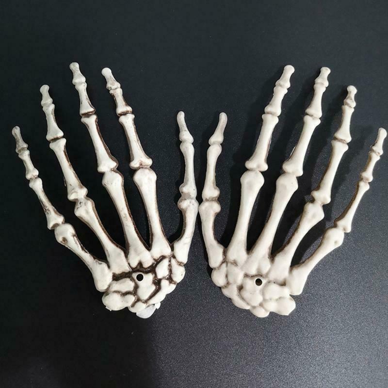 1 Pair Skeleton Hands Bone Halloween Party Decoration for Scary Props Supplies