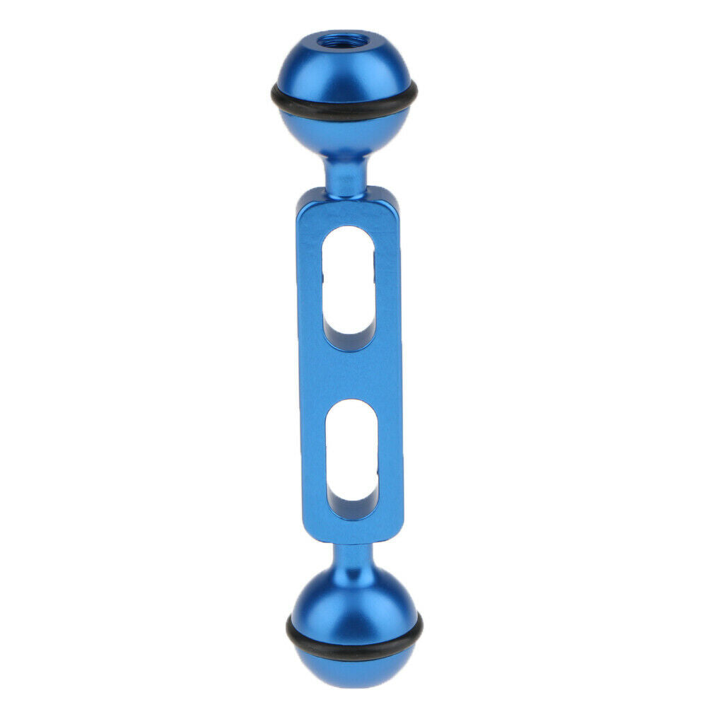 Dual Joint Ball Aluminum Alloy Arm Extension for Underwater Photography Blue
